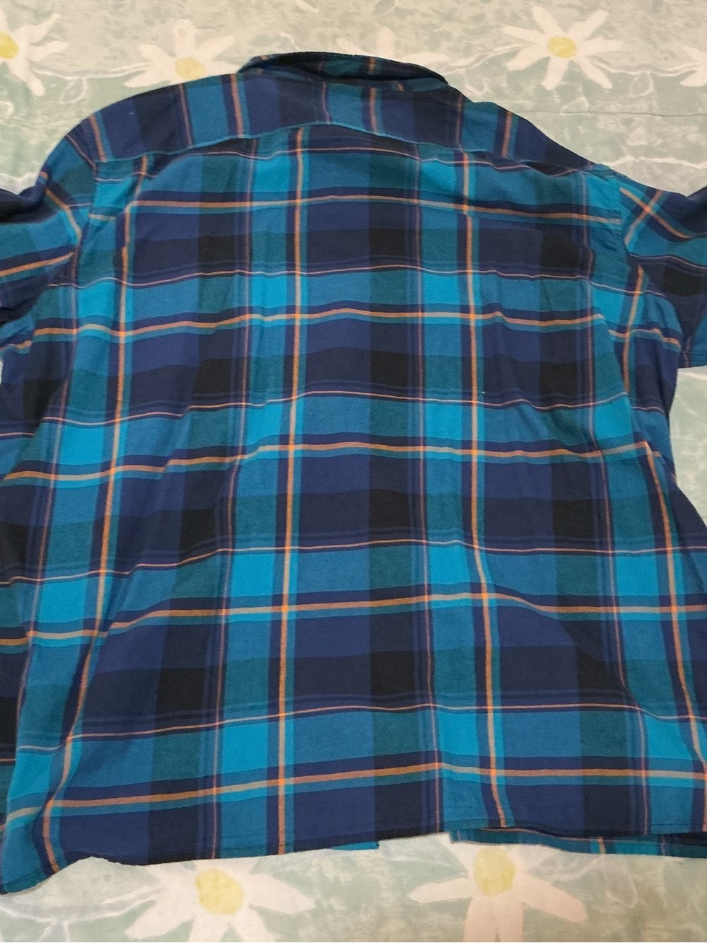 Levi's Blue and Teal Plaid Button-Down Shirt
